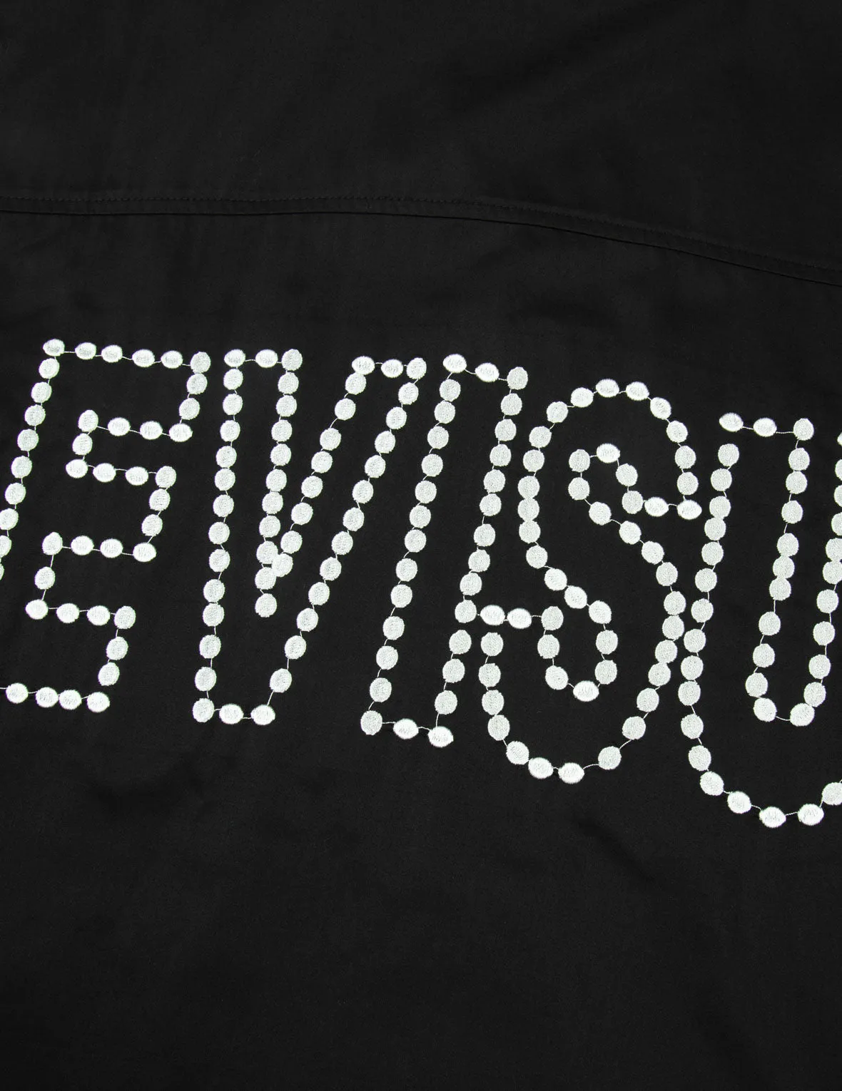 Chain-Stitched Embroidery Logo Boxy Tencel Shirt