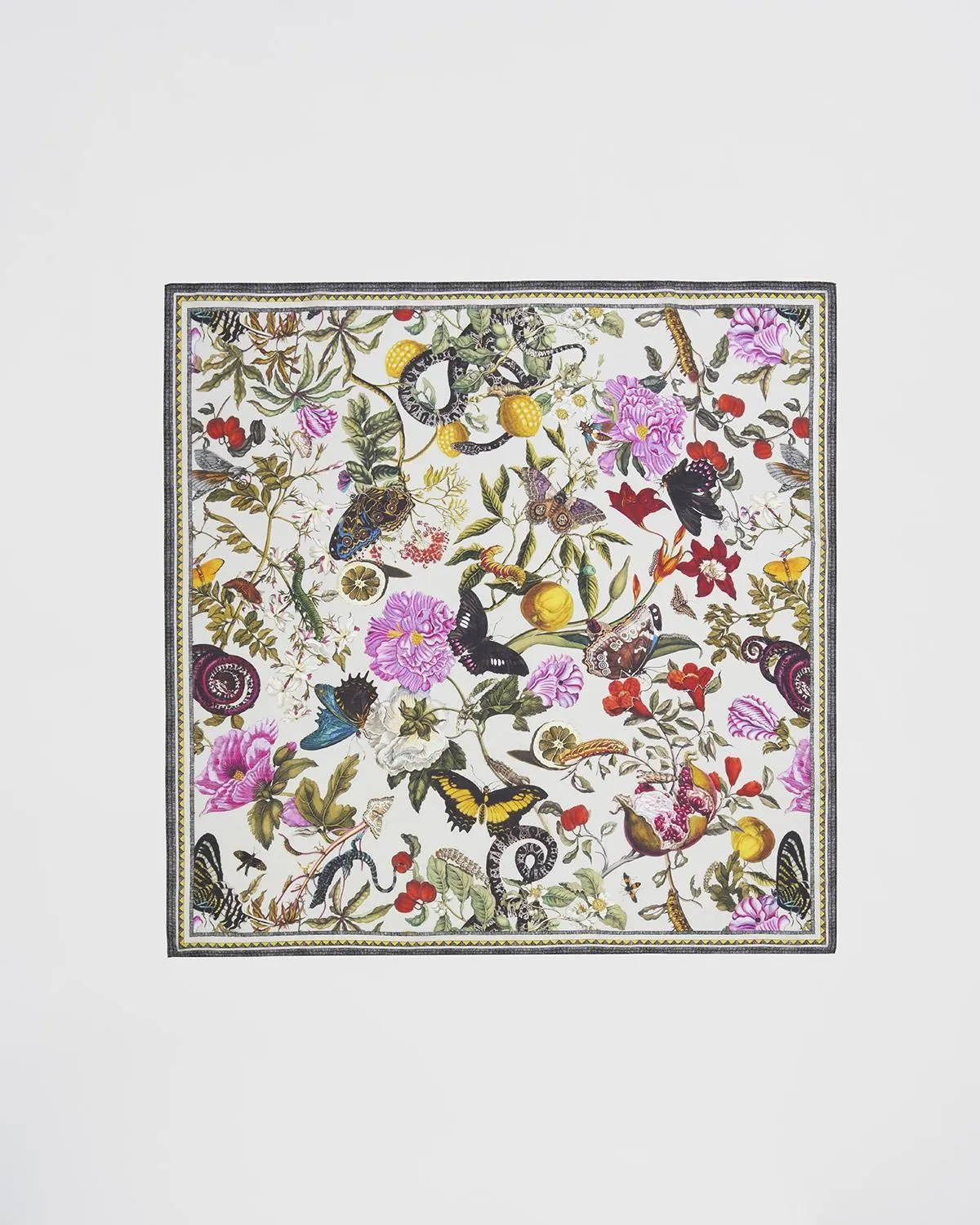 Floral Engraving Large Square Scarf